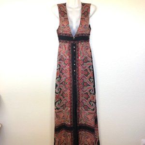 Missguided Bohemian Maxi Front Split Scarf Dress 4